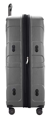 SUITLINE extra grote reiskoffer harde schaal koffer XL trolley rolkoffer met uitbreiding, zilver (zilver) - 88011063 - Image 6