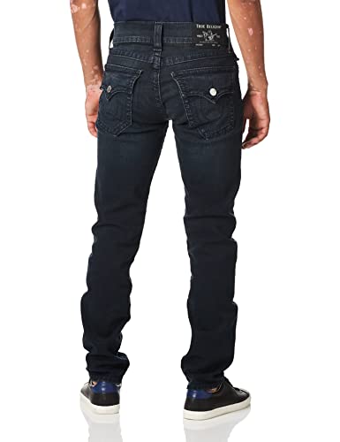 True Religion Mens Geno Big T Low Rise Slim Fit with Back Flap Pockets Jeans, Last Call, 30W x 34L US3