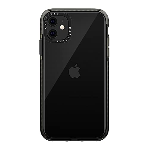 Casetify Impact Slim & Shock-Absorbent Iphone 11 Case - Black Clear, Wireless Charging Compatible #TOP6