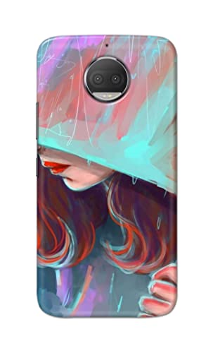 Image of PRINTFIDAA Pretty Woman Under The Umbrella Painting Printed Designer Hard Case for Motorola Moto G5S Plus (5.5 inch), XT1803, XT1805, XT1806, XT1804 Back Cover -(e) RPM1007