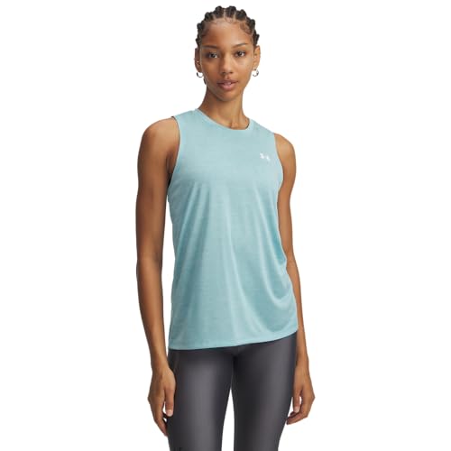 Under Armour Tech Tank Twist - Blue Haze/White - MD, Blue Haze/White, M