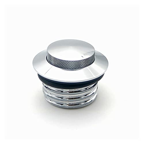 Bouchon de gaz pop up ventilé en aluminium chrome et noir pour moto Harley