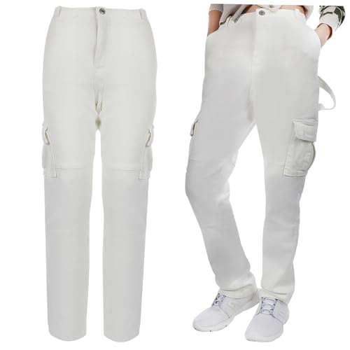 Pantalon cargo taille haute femme au design multi-poches unique taille M