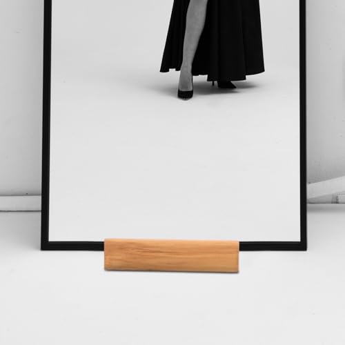 Base de madera para espejo de piso con soporte de diseño elegante 7