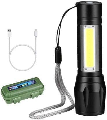 Smithsons Rechargeable Tactical Flashlight, Zoomable 3 Modes USB Charging Torch Built-in Battery with USB Cable Storage Box Outdoor Waterproof Torch (Black : Rechargeable) (B0BLT2TNVT) Amazon Price History, Amazon Price Tracker