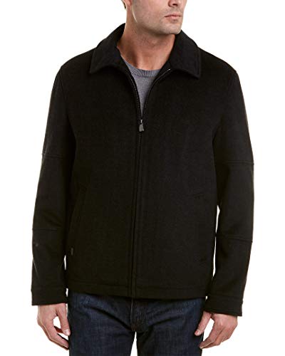 Hart Schaffner Marx Men's Raider Wool James Dean Jacket, Black Heather, M
