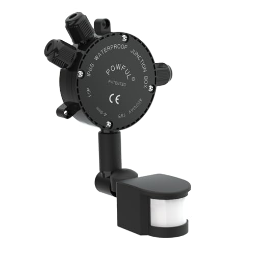 Kekeou Motion Sensor, 160-Degree Replacement Motion Detector for Security Floodlight, Adjustable Time & Detection Sensitiity Up to 40FT Range, 2 Modes PIR Sensor for Flood Light Outdoor Black