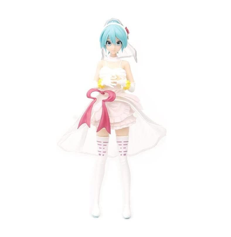 KENMA Sega Project Diva Arcade Future Tone Hatsune Miku Exquisite White Wedding Dress Action Figure Toy Figurine Weeb Manga Collectible 18CM