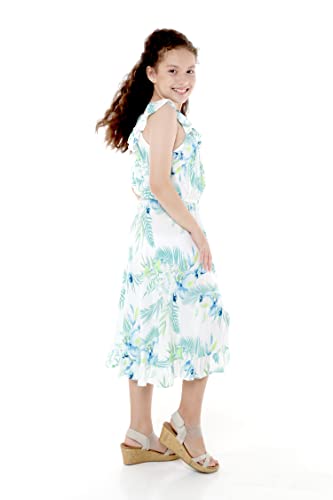 Image of Hawaii Hangover Family Matching Hawaiian Clothes, Orchid Breeze White | Family matching Hawaiian outfits, Orchid Breeze White, lightweight rayon, machine washable, tropical floral print, luaus