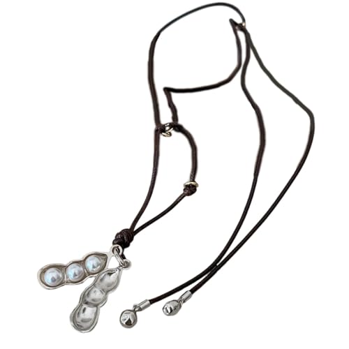 Collier à motifs de pois de cacahuètes à la mode en finition dorée ou argentée, fabriqué à partir de matériaux sûrs, léger et confortable pour une...