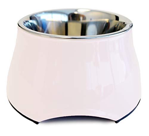 Dogit Elevated Dog Bowl, Stainless Steel Food and Water Dish for Small Dogs