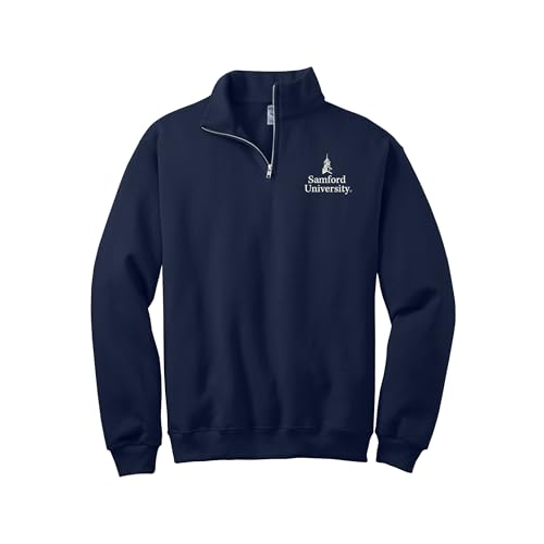 Sorority Letters Shop Samford University Quarter Zip Sweatshirt with Embroidered Bell Tower Logo
