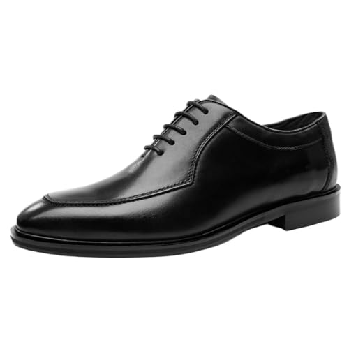 Comfort Orthopedic Mens Dress Oxford Top-Grain Leather Lace Up Breathable Party Non Slip Rubber Sole Low Top Shoe