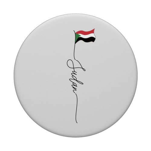 Sudan flag, Sudanese flag, Sudan patriotic flag PopSockets Swappable PopGrip, Black - Image 3
