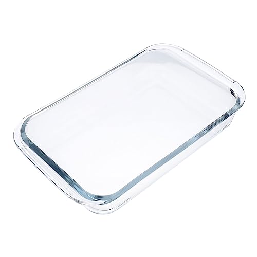 STOBAZA Fuente Horno Vidrio Templado Resistente al Calor Rectangular para Cocinar y Hornear Microondas y Horno Segura y Duradera