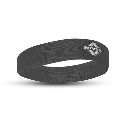 Image of Nivia Headband for Men & Women, Moisture Wicking, for Gym & Fitness, Cotton Headband for Sports - Grey
