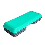 Unibest Stepper Aerobic Steppbrett Step Brett Board 3-Fach verstellbar 110x42cm - grün
