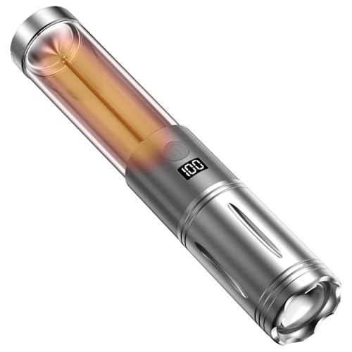 Linternas para Acampada y Aire Libre - Linterna Impermeable Brillante De 3 Modos | Linternas De Mano Con Pantalla De Energía De 2500mAh,para Emergencias Coche Casa Senderismo Nocturno