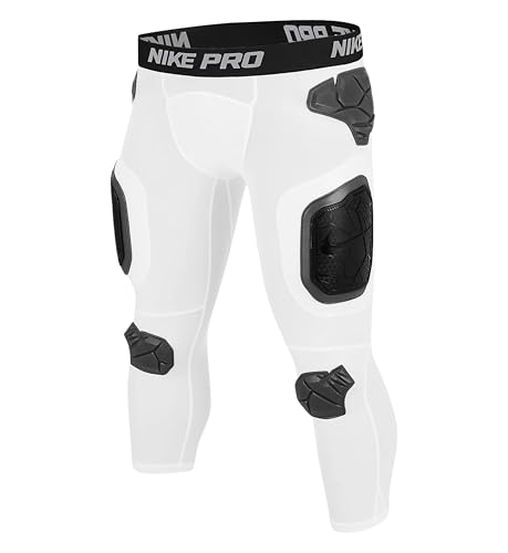 Nike Pro Hyperstrong 7-Pad 3/4 Football Girdle (White, Medium) - image 3