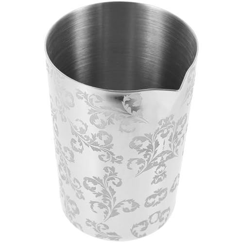 KICHOUSE Coctelera Multifunción de Acero Inoxidable 304 Tallada, Vaso Mezclador para Barra, Jarra Mezcladora para Bebidas y Vino, Utensilio para Bartenders y Uso Doméstico, Resistente