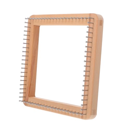 Veemoon Mini Knitting Board Wooden Square Loom Weaving Tool Craft Scarves Shawls Wooden Knitting Machine