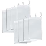 Pawfly 8 Pack 150 Micron Aquarium Filter Media Bags with Drawstring, Fish Tank Extra Fine Mesh Bag (11.8