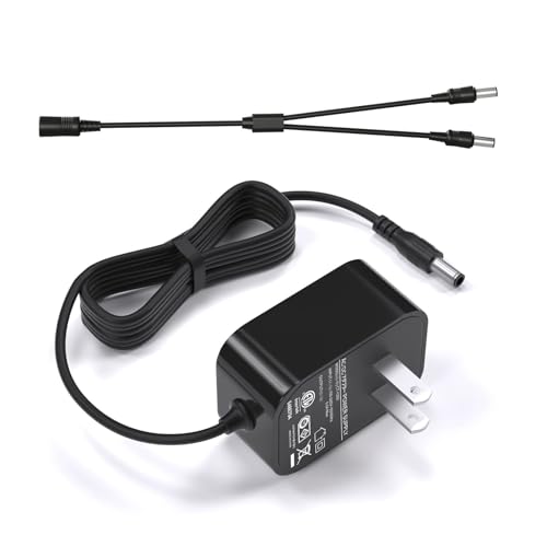 VHBW 5V Charger Replacement for Dogtra with Splitter Cable Replacement SBC5V1000 Charger Compatible with Dogtra iQ Series YS600 200C 280C EF-3000 Gold Receiver YS300 Collar Trainer