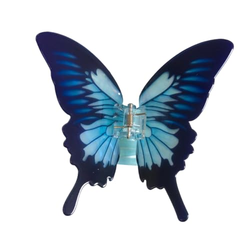 Funny Butterfly Hair Clips Novelty PVC Hair Clip Butterfly Claw Clips for Women Blue