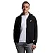 Lyle & Scott 2021 - Felpa con cappuccio in pile con cappuccio e coulisse, Nero, S