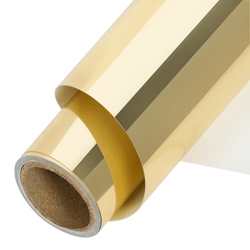 TORC Metallic HTV Heat Transfer Vinyl Roll 12 X 5FT Gold Iron on Vinyl for Shirts Compatible with Cricut or Silhouette Cameo Easy to Cut & Weed