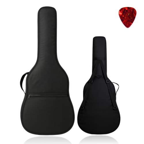 Capa Luxo Acolchoada Almofadada para Violão Flat Bag Estofado Bag Mochila Revestida, Impermeável, Extra Proteção com Enchimento, com Bolso e Alças Ajustáveis