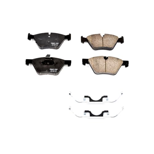 Image of PowerStop Front Brake Pads for Jaguar Vanden Plas 2005 | Jaguar XJ8 2003-05 - Z17 Ceramic Brake Pads with Installation Hardware, 17-1065