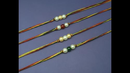 Image of Elegant Traditional Gold Plated /Rakhi Combo Of 1 Piece for Men and Women /brother /sister /bhabhi Kundan Stone combo set (Same as Shown In Image)