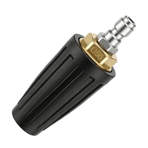 Rotating Turbo Nozzle for Pressure Washer 4000 PSI High Pressure Washer Nozzles with 1/4 Inch Quick Connect Heavy Duty Ceramic Core Spray Tip for Concrete Brick Garden and Car Cleaning