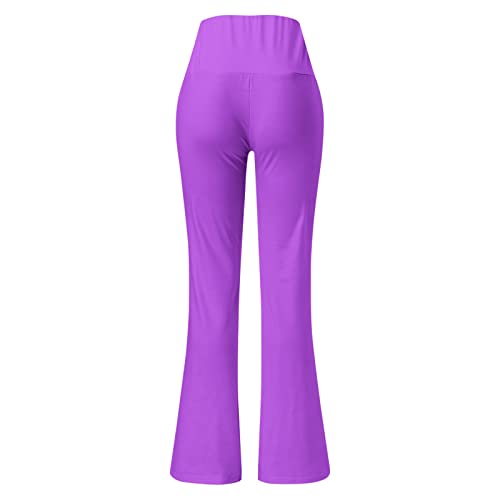 LULER Casual damesbroek met uitlopende pijpen en hoge taille broek rood dames sexy - Afbeelding 4