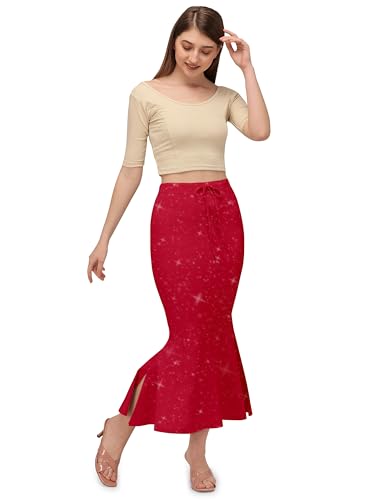 Image of Mehrang Stretchable Shimmer Saree Shapewear Petticoat for Women, Skirts for Women,Shape Wear Dress for Saree