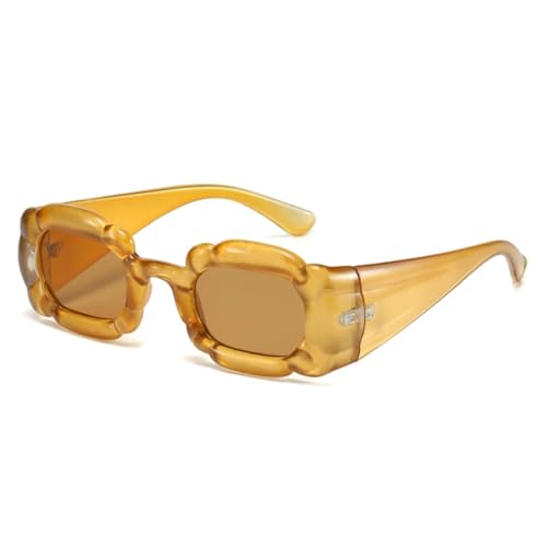 Lunettes de soleil carrées pour femmes avec verres UV400 dégradés et larges branches