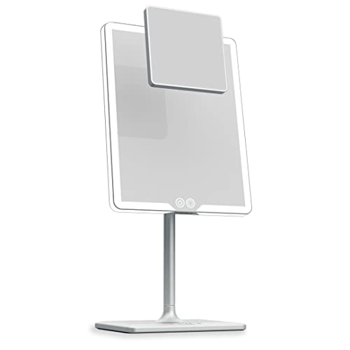 Orbit LED Vanity Mirror with Lights 7X1X Magnification Dimmable & USB-C Rechargeable Tabletop Mirror - Chalk Grey product thumbnail 8