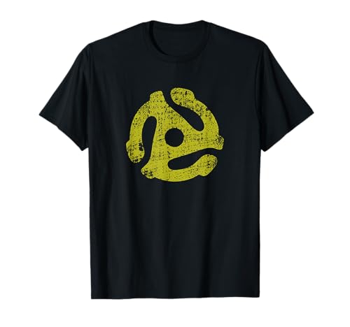 DJ 45 RPM Adapter Vintage Style Record Turntable T-Shirt