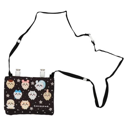 [ショービドー] 粧美堂 ちいかわ ショルダー付き マルチポケット ブラック 移動ポケット ポーチ キッズ 入園 入学のサムネイル