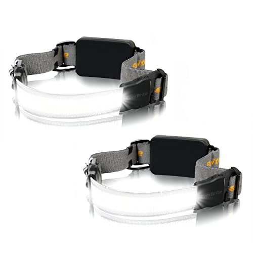 EverBrite Widebeam LED Headlamp, 210° Broadbeam Illumination, 500 Lumens, 3 Lighting Modes, Perfect for Trail Running, Camping and Hiking, 3 AAA Battery Powered(2 Pack)