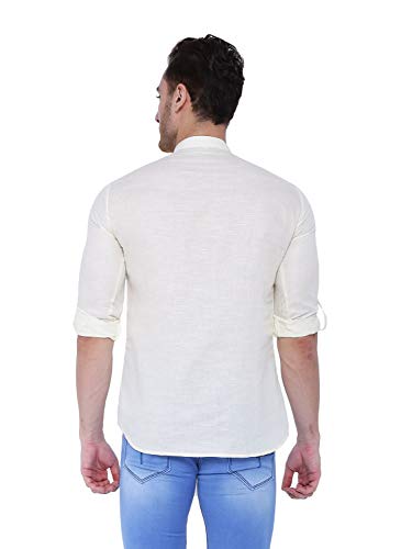 Image of Rajubhai Hargovindas Men's Linen Straight Short Kurta