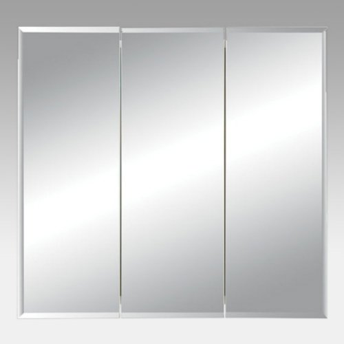 Jensen 255248 Horizon Frameless Medicine Cabinet, Tri-View Surface Mount, 48-Inch by 28-Inch