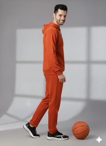 Image of Mack Jonney Solid Track Suit for men | Co-ord Set | Warm Fleece Tracksuit Set | Full Sleeve Hoodie