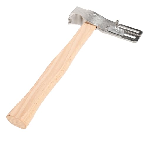 CHEOTIME Magnetic Roofing Hammer, Forged Steel Multifunctional Roof Axe Wooden Handle Roof Shovel with Nail Claw and Cutter for Tile and Shingle Installation