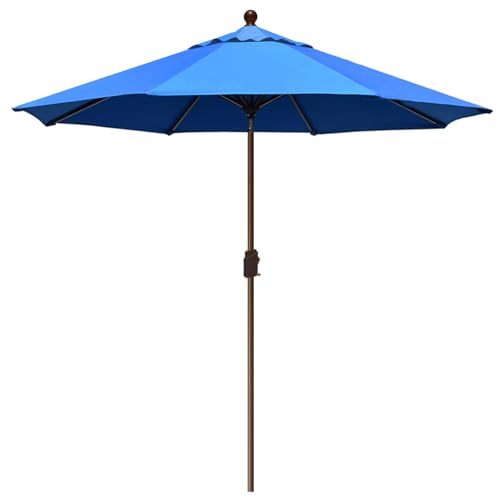 EliteShade USA 10-Year-Non-Fading 9Ft Market Umbrella Patio Umbrella Outdoor Table Umbrella with Ventilation,Royal Blue