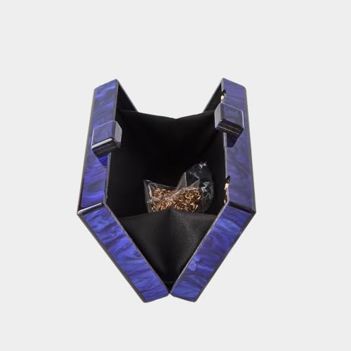 Image of RomanticDesign Women Acrylic Handbag Rattan Woven Pattern Square Box Crossbody Handbag Shoulder Bag Chain Purse