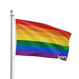 SSK® Rainbow - Gay Pride Outdoor Flag - Large 3' x 5', Weather-Resistant Polyester