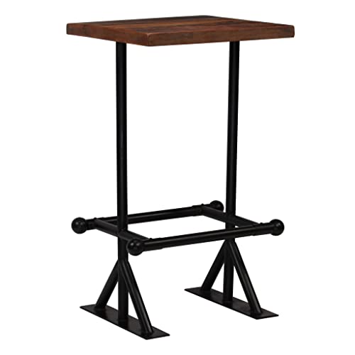 Conjunto de comedor industrial de madera maciza reciclada y acero para estancias exclusivas 8