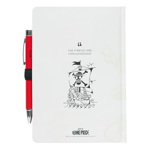 Grupo Erik Premium Notizbuch mit Stift Netflix One Piece Manga Anime A5 Dotted - Notizbuch Klein - Reisetagebuch zum selberschreiben - Bullet Journal Dotted A5 Tagebuch Mädchen und Jungen